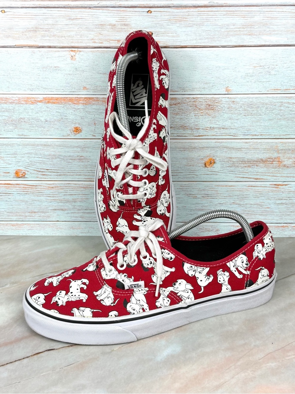 Disney x Vans Authentic Low Lace-up 101 Dalmatian Red Canvas Sneakers
